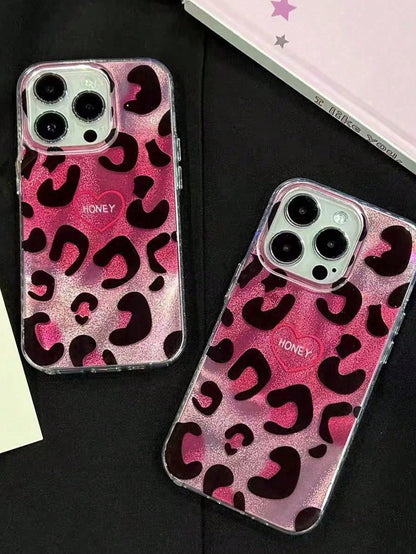 Luxury Leopard Print 4-Color Patchwork Wavy Eagle Beak Tiger Stripe Phone Case, Compatible With 17 Pro Max, 17 Pro, 17 Air, 17, 12, 13, 14, 15, 16 Pro Max, 14 Plus, 15 Plus, 16 Plus, 11, 17, 16, 15, 1