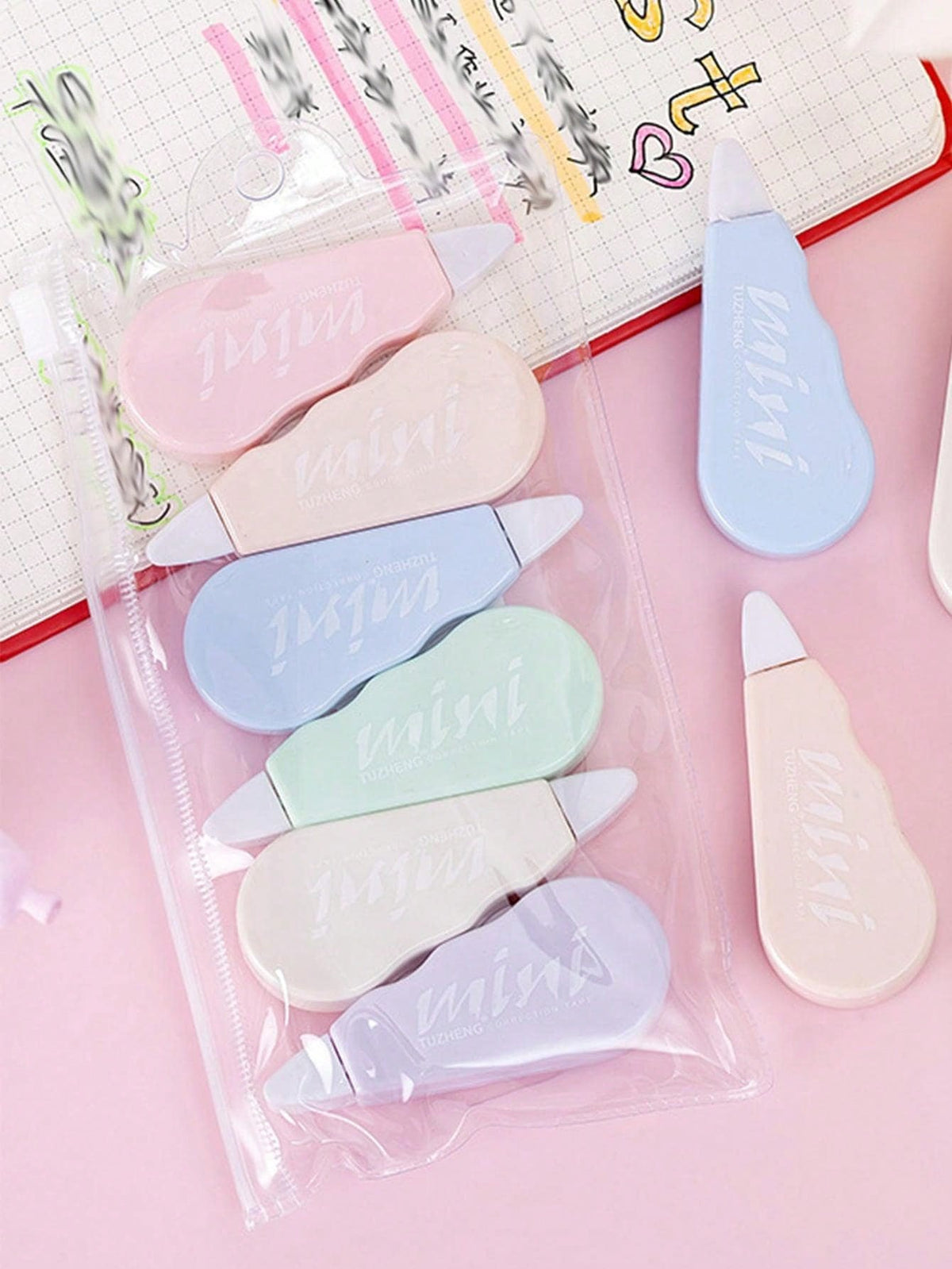 Macaron Color Mini Correction Tape, Simple Compact Smooth Non-Easily Broken Correction Tape, Single/Random Sent Back To School