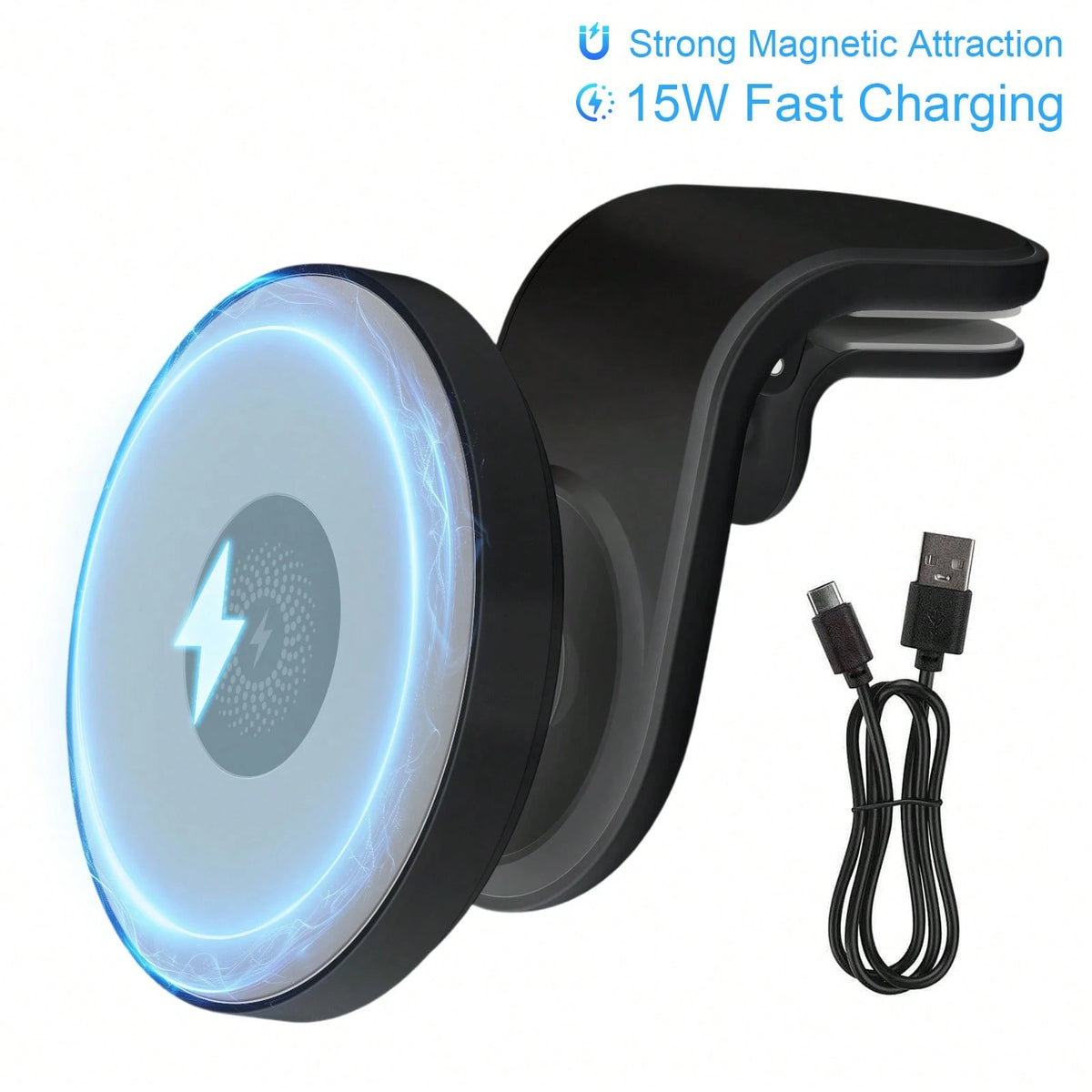 Magnetic Wireless Car Charger, 2 In 1 Fast Charging Magnetic Car Charger Mount Phone Holder For Phone 16 15 14 13 12 Pro Max/Plus/Mini Car Accessories
