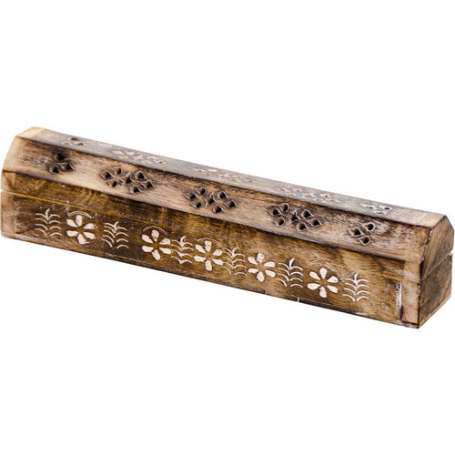 Mango Wood Incense Storage Box, Assorted Designs