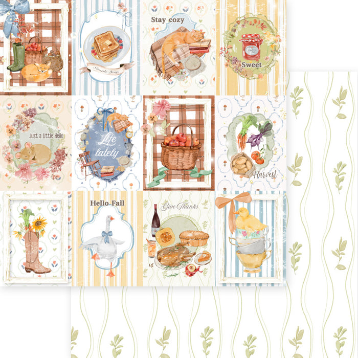 Memory Place -  8X8 Collection Pack - Hello Fall. 18 sheets, 80lbs double sided. Available at Embellish Away located in Bowmanville Ontario Canada.