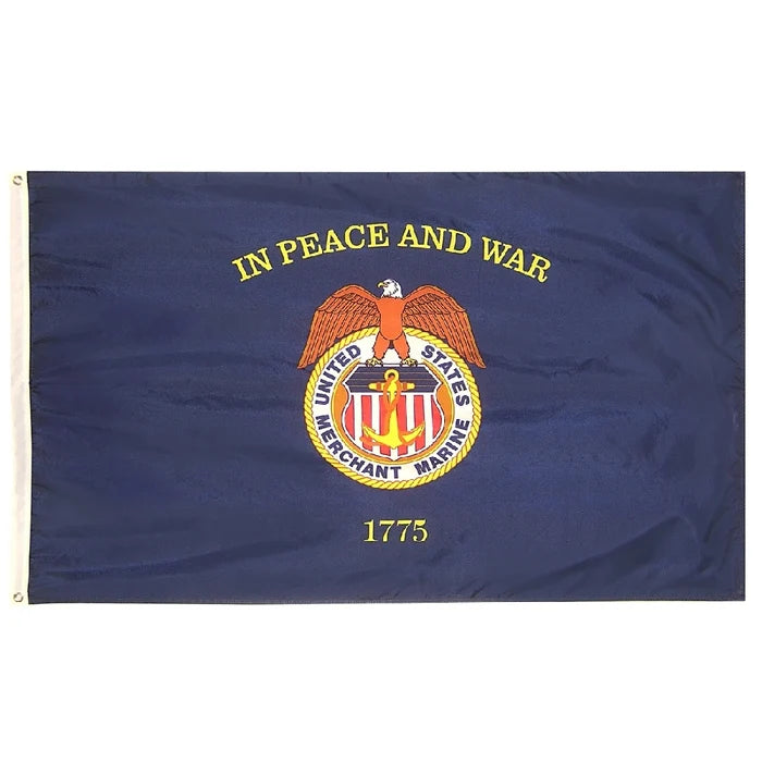 Merchant Marine Nylon Flag-Collins Flags-Atlas Preservation