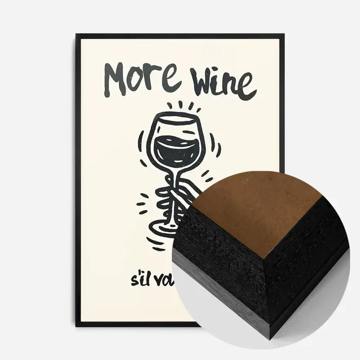 21x30cm | 8¼ x 11¾in / Black Wood Frame