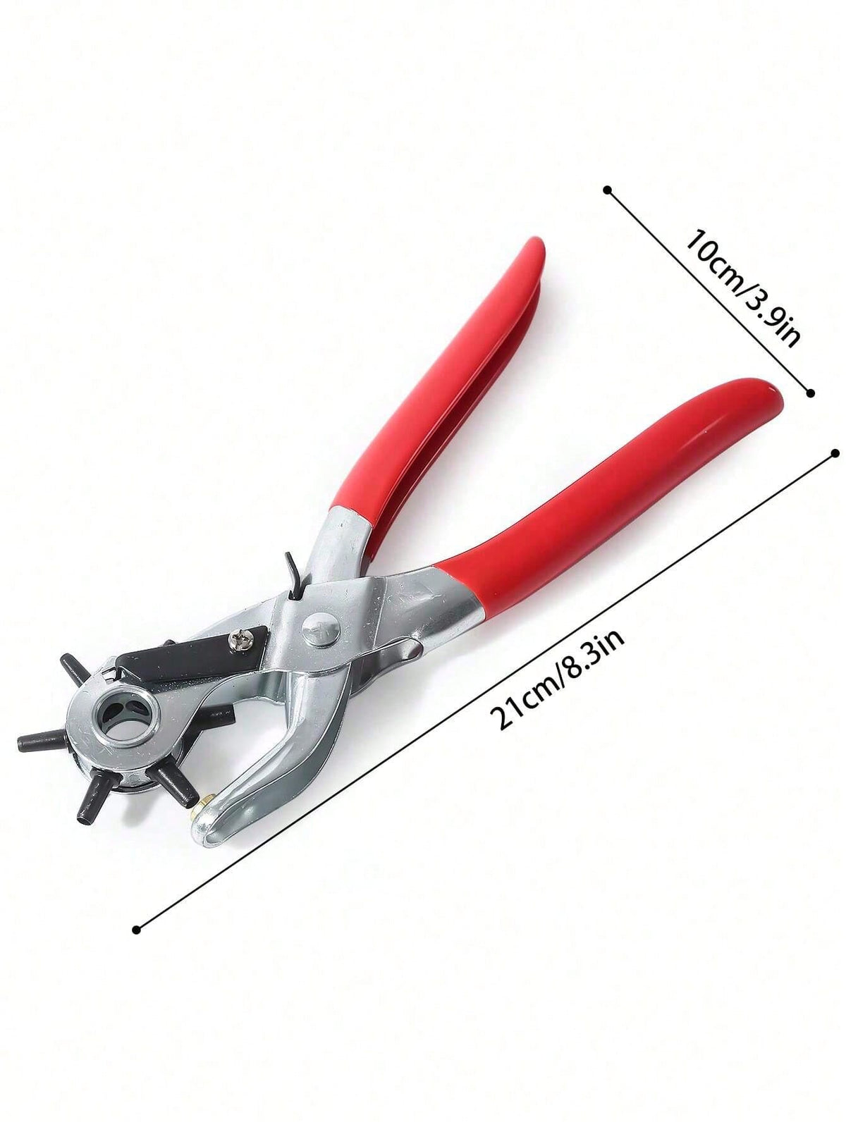 Multifunctional Belt Punch Tool, Universal Handheld Belt Punch Tool, Leather Belt Hole Punch Pliers, 8.5 Inch Heavy Duty Rotating Leather Belt Manual Puncher, Suitable For Watch Straps, Shoulder Strap