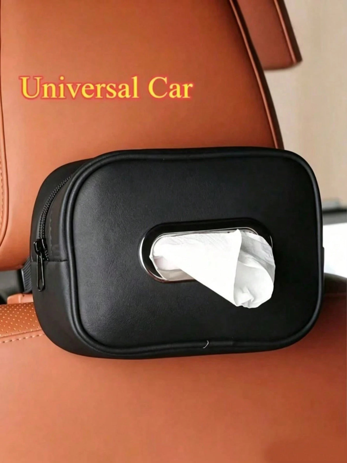 Multifunctional Car Tissue Box, Suitable For Sun Visor, Rear Seat Tissue Dispenser, Hanging Tissue Storage Box. Applicable To Headrest, Armrest And Sun Visor, Combining Aesthetics And Storage Function