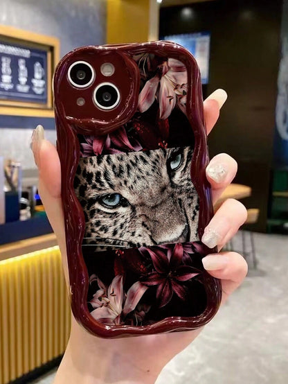 Patchwork Leopard Colorful Printed Black Cream Texture Soft Case Compatible With IP17/IP17PROMAX/Iphone16//Iphone16pro/Iphone16promax/Iphone15/ XR/7p8p/P12promax/P13promax/P14PROMAX/P13/P14/P11/P12