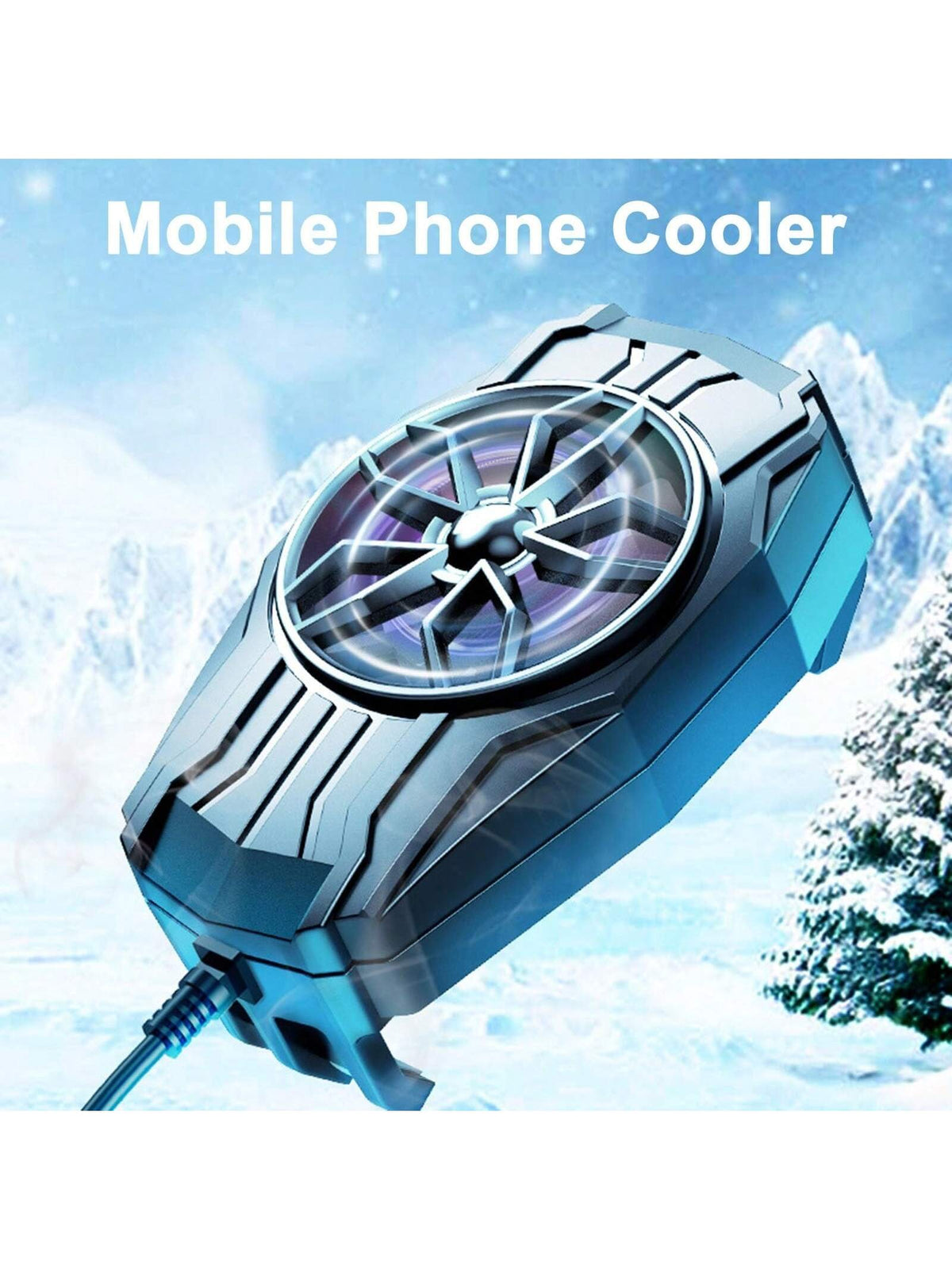 Phone Cooler, Suitable For Live Streaming, Outdoor Vlog, Mobile Gaming. Silent Gaming Esports Accessory, USB Power Supply