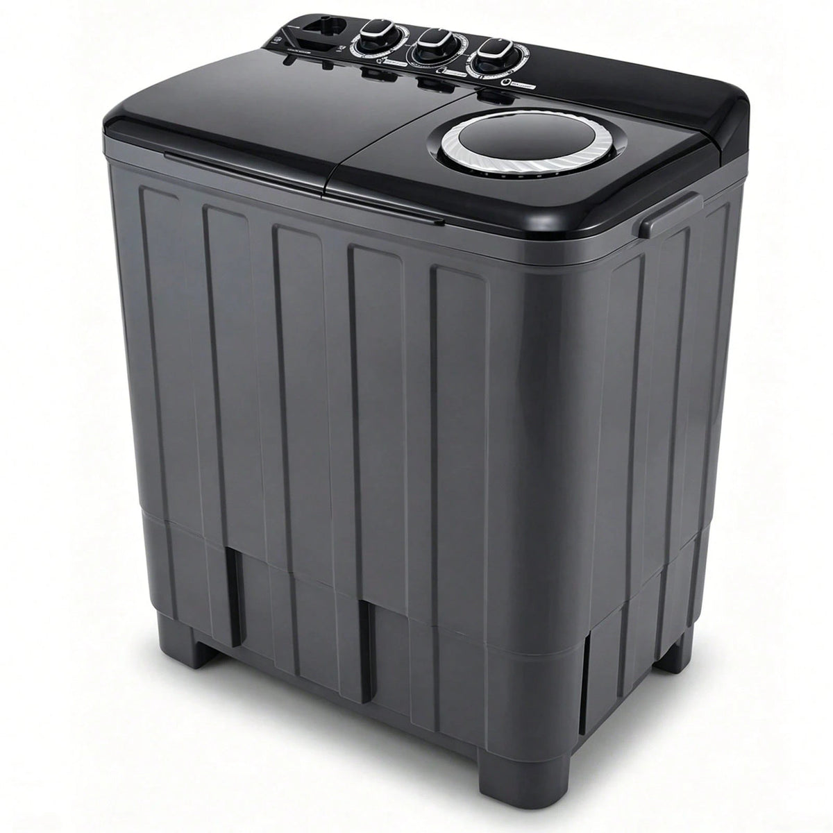 PLENTORA Portable Washing Machine And Spin Dryer, 30lbs Twin Tub Washer With Drain Pump, Large Capacity Washer(20Lbs) And Spinner(10 Lbs), Durable Design For Apartments, Dorms, RVs