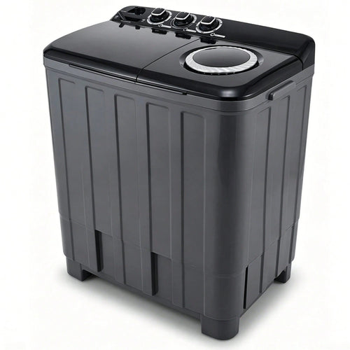PLENTORA Portable Washing Machine And Spin Dryer, 30lbs Twin Tub Washer With Drain Pump, Large Capacity Washer(20Lbs) And Spinner(10 Lbs), Durable Design For Apartments, Dorms, RVs