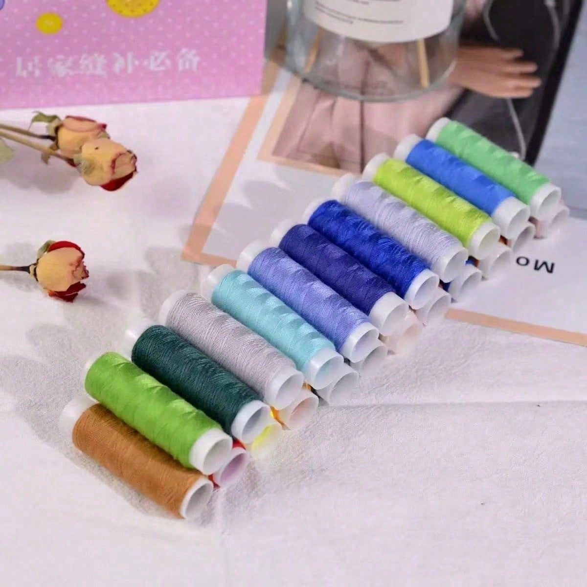 Portable 39-Color Sewing Thread Box For Home Use, Includes Sewing Thread Set, Suitable For Hand Sewing And Repair, Provides Vibrant And Durable Polyester Thread For Sewing Enthusiasts And Beginners