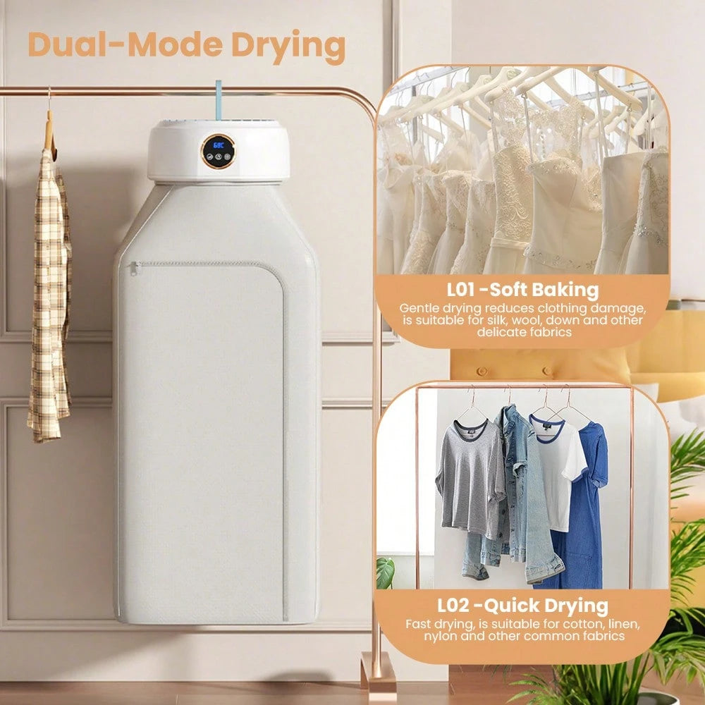 Portable Clothes Dryer, Mini Dryers For Laundry, Small Foldable Electric Compact Drying Machine For Travel,RV, Home And Apartment