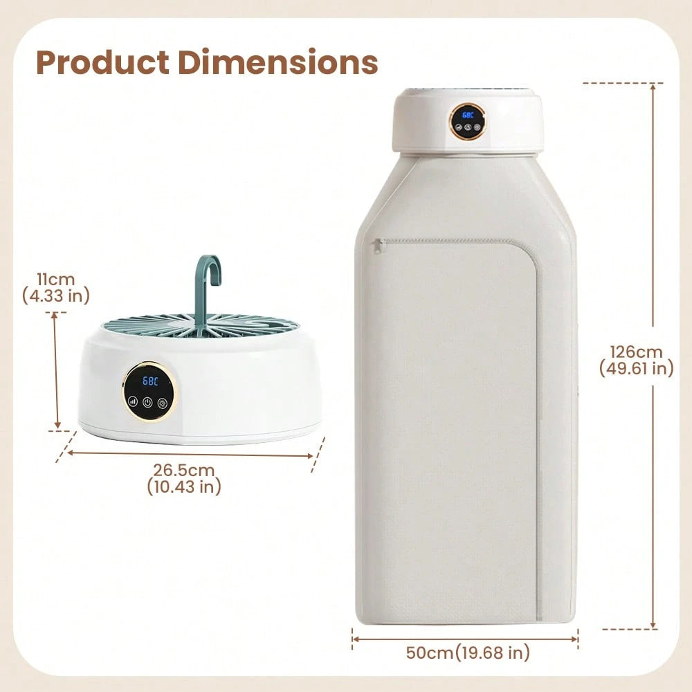 Portable Clothes Dryer, Mini Dryers For Laundry, Small Foldable Electric Compact Drying Machine For Travel,RV, Home And Apartment