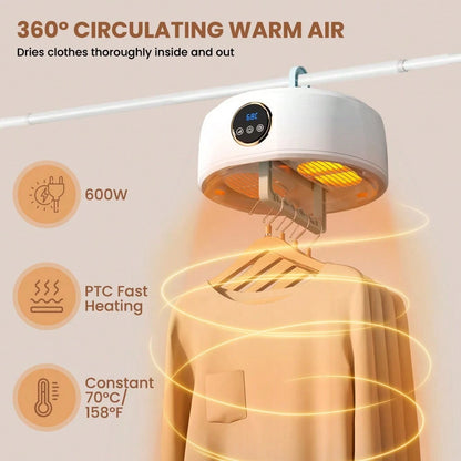 Portable Clothes Dryer, Mini Dryers For Laundry, Small Foldable Electric Compact Drying Machine For Travel,RV, Home And Apartment