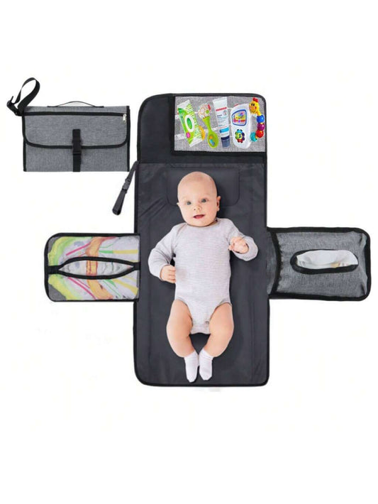 Portable Diaper Changing Mat Pad For Babies, Detachable Travel Diaper Changing Pad With Wipes Pocket, Gift For Baby Shower, Newborn Girls And Boys