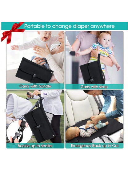 Portable Diaper Changing Mat Pad For Babies, Detachable Travel Diaper Changing Pad With Wipes Pocket, Gift For Baby Shower, Newborn Girls And Boys
