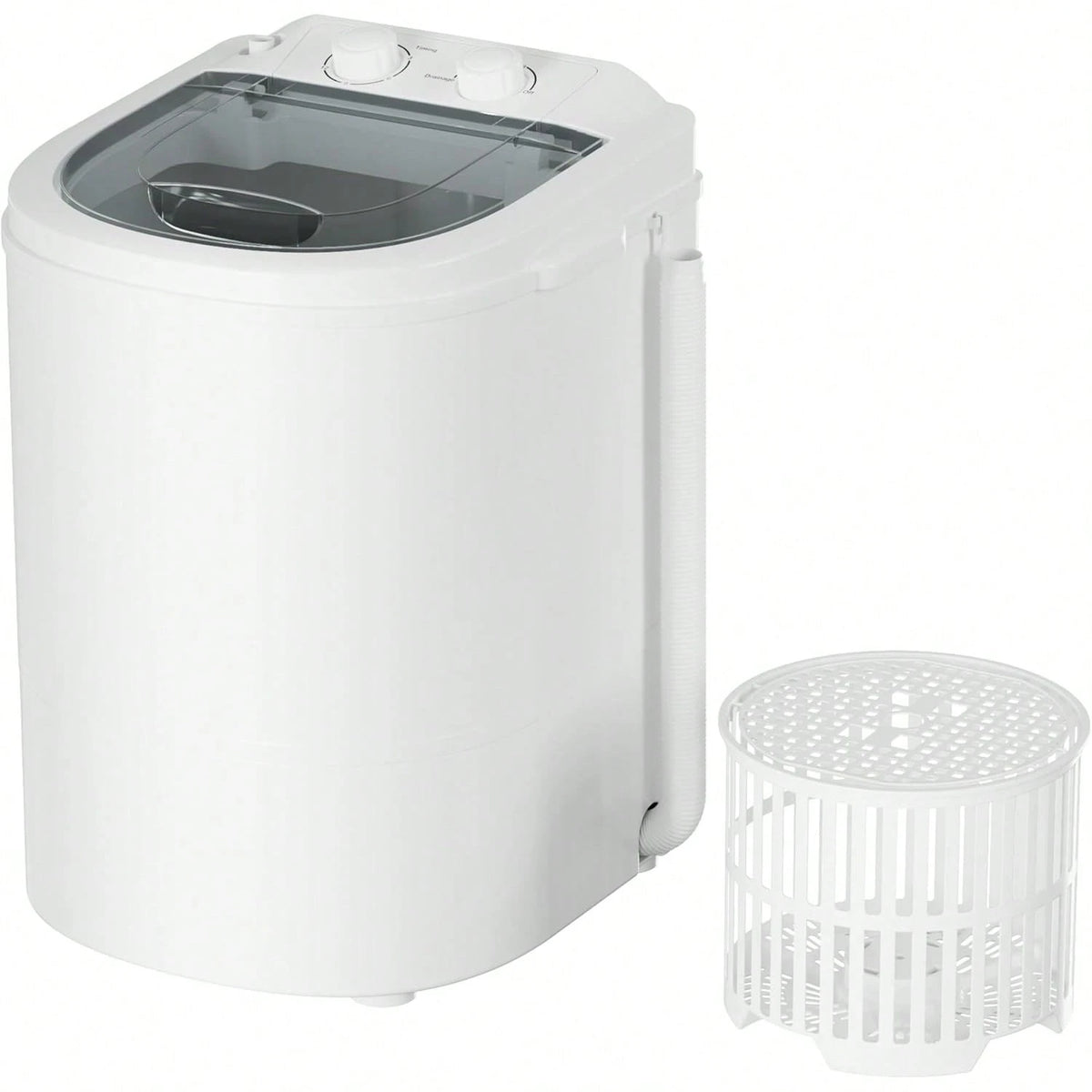 Portable Washing Machine, 5.5 Lbs Capacity, Compact Laundry Washer With Spin Tub & Drain Hose