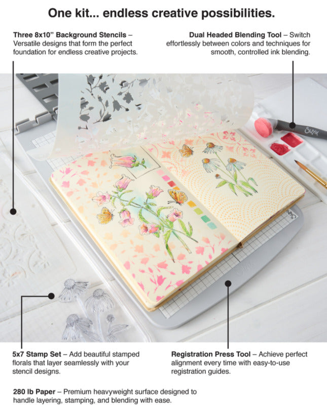 Sizzix - Registration Press Tool Starter Kit by Willow Wolfe. Available at Embellish Away in Bowmanville Ontario Canada.