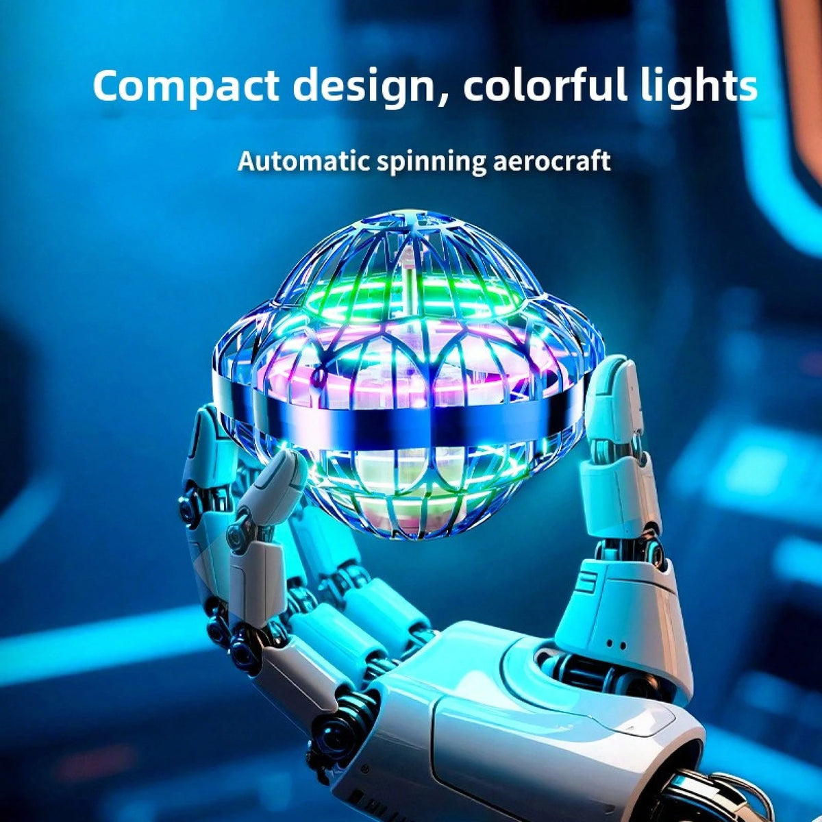SKYQITIAN Third Generation UFO Toy With Intelligent Sensor Control Hand Wave Activation LED Lights For Kids & Adults Interactive Play