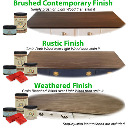 Retique It Smooth Finish Kit in Rustic Red, wood finishing set with brushes and tools for a smooth, rustic red wood finish.