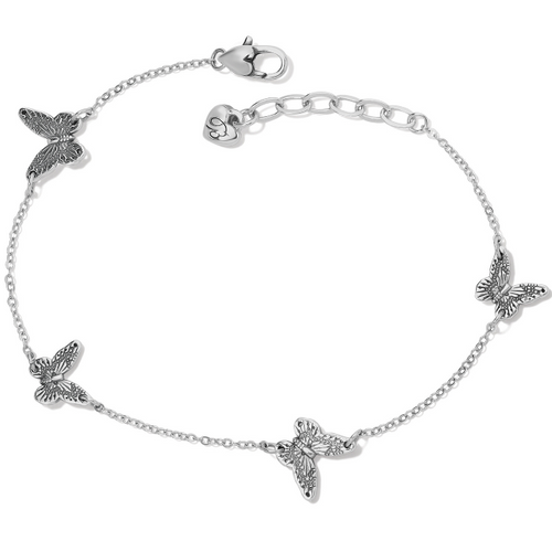 Solstice Butterfly Anklet - Silver