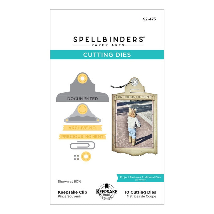 Spellbinders - Die - Keepsake Clip. Includes 10 cutting dies. Available at Embellish Away in Bowmanville Ontario Canada.