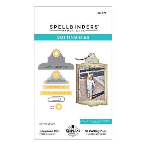 Spellbinders - Die - Keepsake Clip. Includes 10 cutting dies. Available at Embellish Away in Bowmanville Ontario Canada.