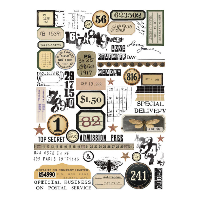 Spellbinders - Rub-ons - Noted Details. Available at Embellish Away located in Bowmanville Ontario Canada.