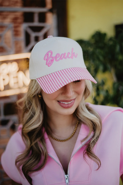Striped Beach Trucker Hat