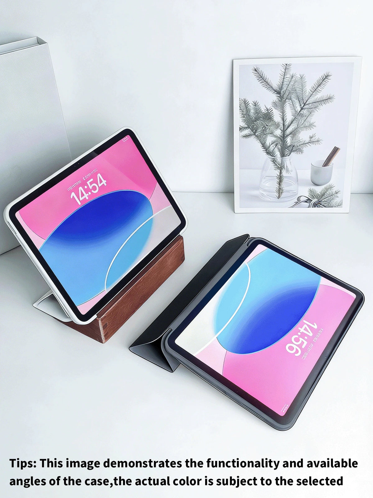 Striped&Lemon Pattern Tablet Protective Case, Compatible With IPad 7/8/9/10th/Pro 11/11th (A16) 2025, Galaxy Tab S6 Lite/ Galaxy Tab A11+ 2025, Offers Soft Shock-Proof Protection, Supports Smart St