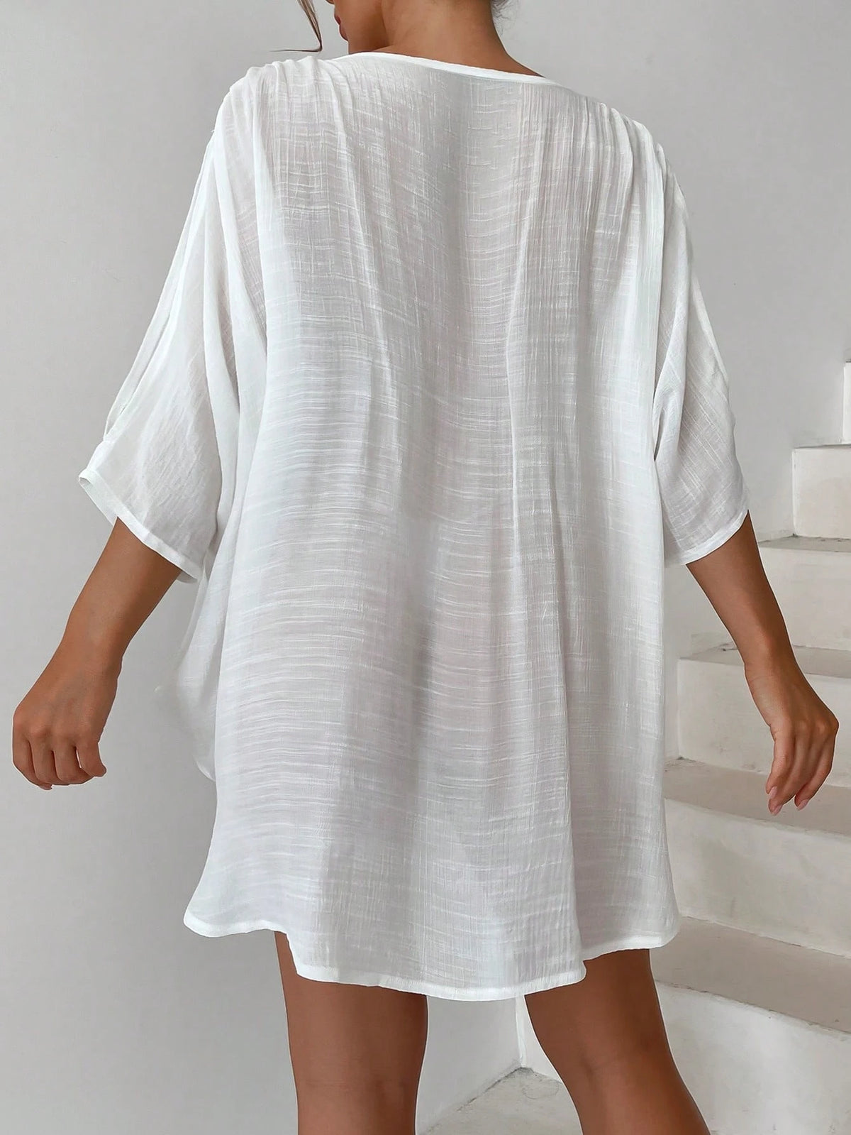Swim Vcay Summer Beach Ring Linked Cover Up