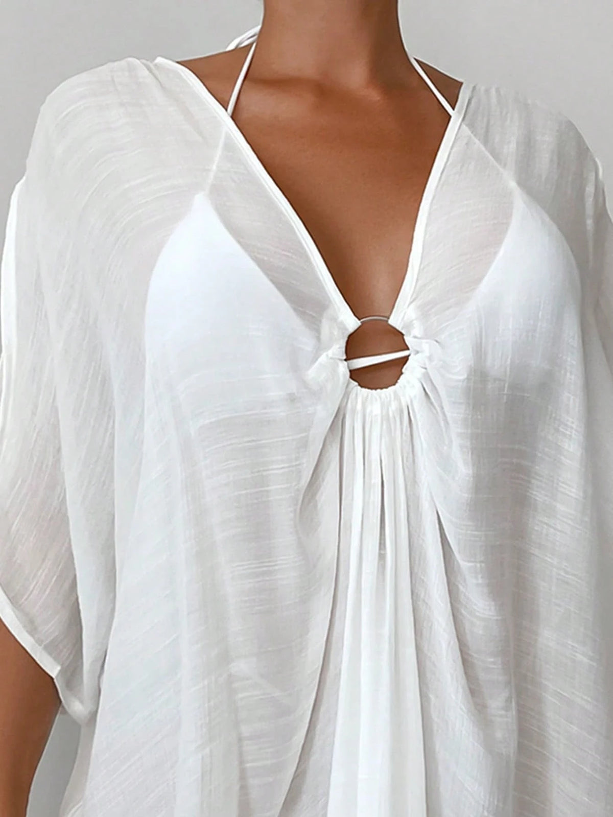 Swim Vcay Summer Beach Ring Linked Cover Up
