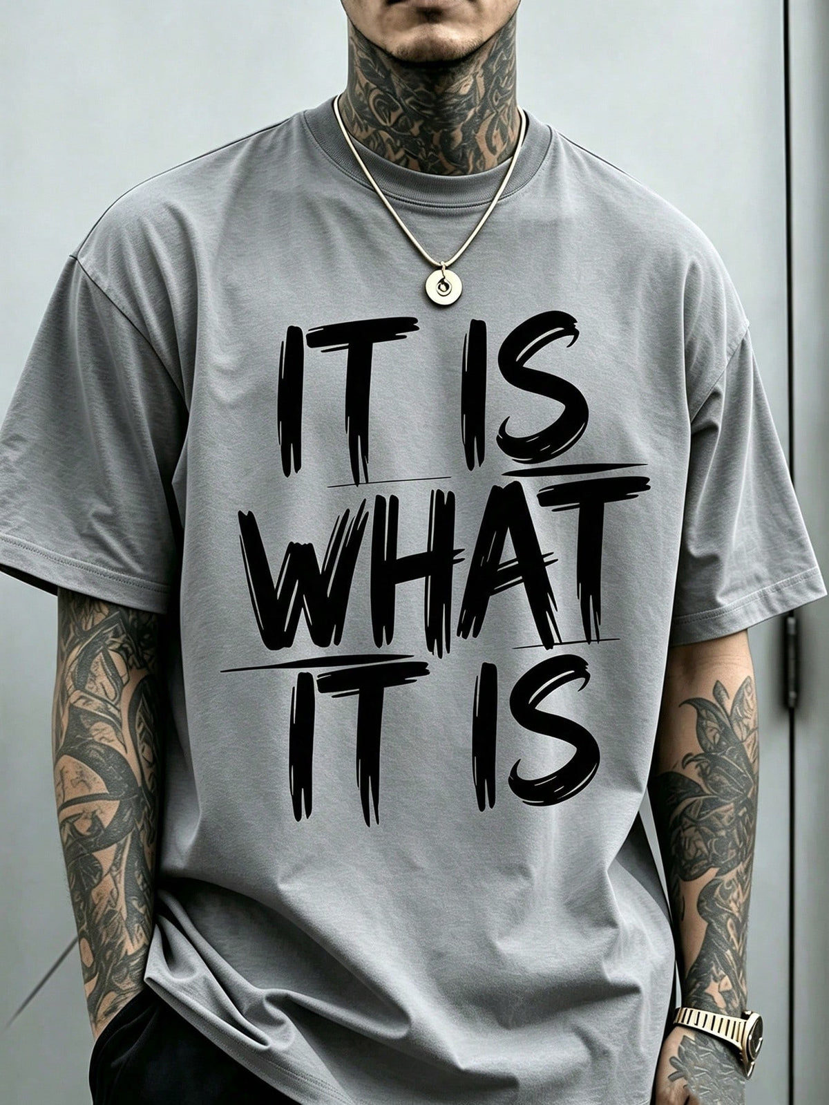 "This Is What It Looks Like" Men's Casual Round-Neck Short-Sleeve T-Shirt, Mens Clothes,Ropa De Hombre,Perfect For Daily Commutes And Lounging At Home