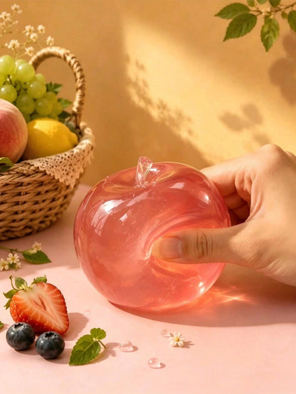 Transparent Apple Squishy Stress Relief Toy, Silky Soft Slow Rebound Fruit Squeeze Toy, Designed For Adults, Mini Portable Tactile Squeeze, Relieve Stress During Daily Work, Study And Indoor Rest