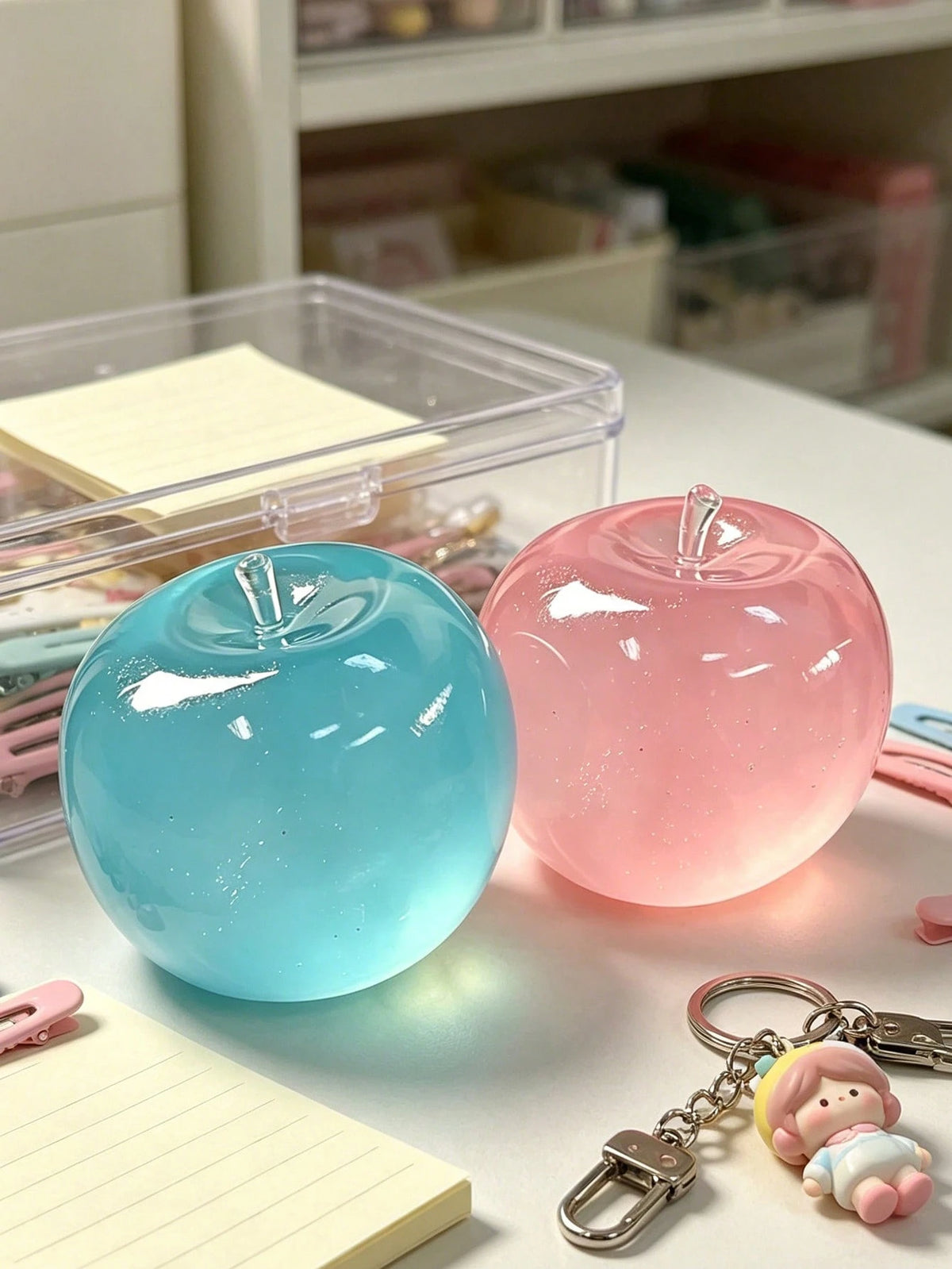 Transparent Apple Squishy Stress Relief Toy, Silky Soft Slow Rebound Fruit Squeeze Toy, Designed For Adults, Mini Portable Tactile Squeeze, Relieve Stress During Daily Work, Study And Indoor Rest