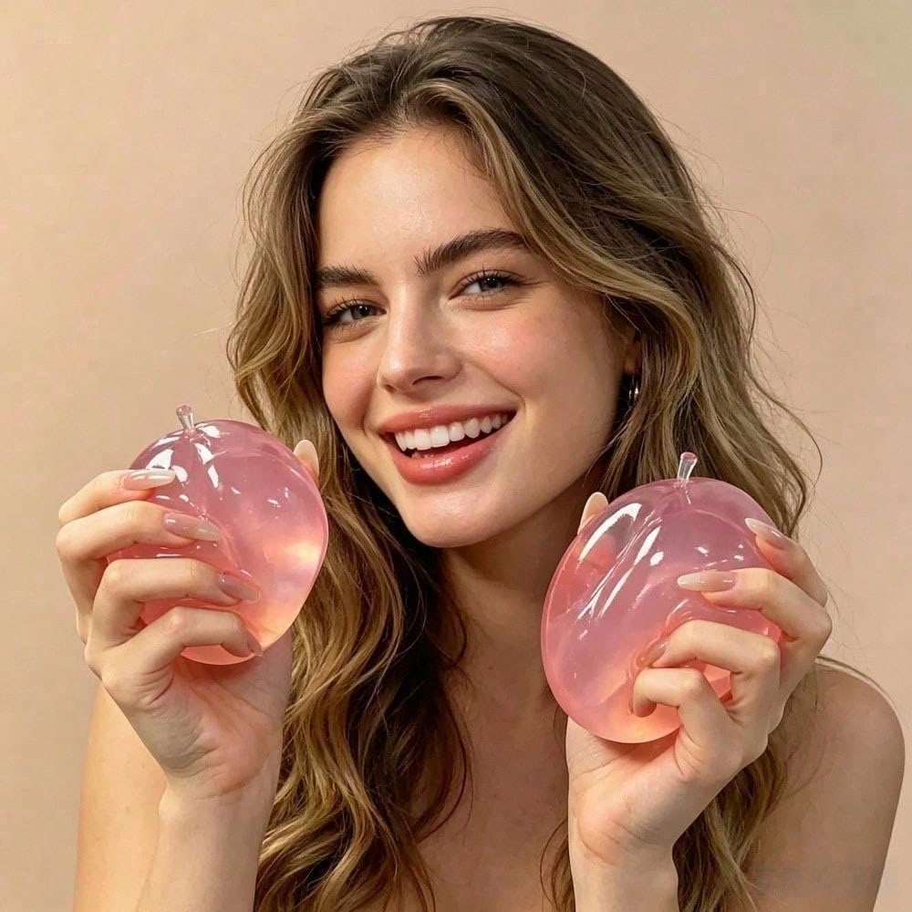 Transparent Apple Squishy Stress Relief Toy, Silky Soft Slow Rebound Fruit Squeeze Toy, Designed For Adults, Mini Portable Tactile Squeeze, Relieve Stress During Daily Work, Study And Indoor Rest
