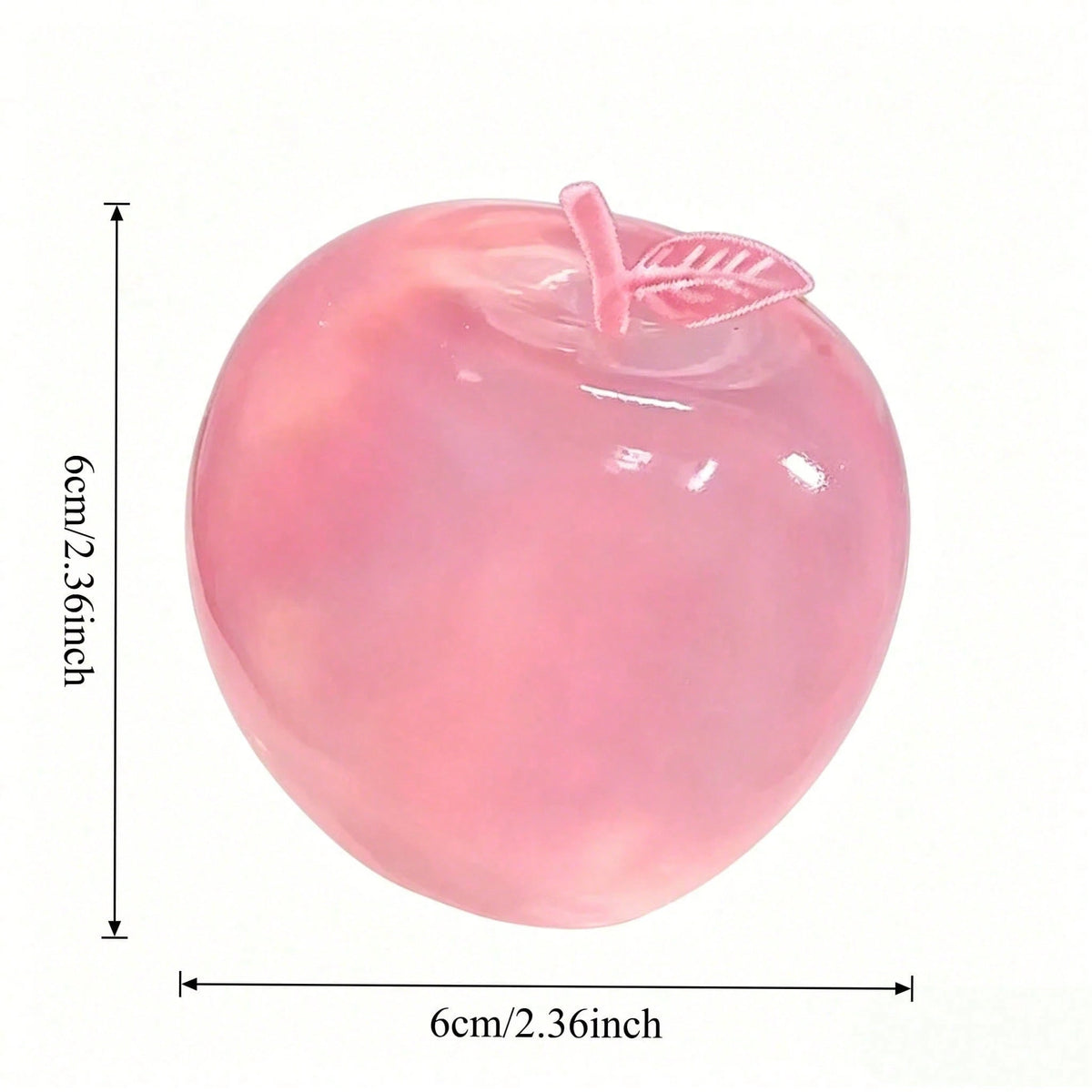 Transparent Apple Squishy Stress Relief Toy, Silky Soft Slow Rebound Fruit Squeeze Toy, Designed For Adults, Mini Portable Tactile Squeeze, Relieve Stress During Daily Work, Study And Indoor Rest