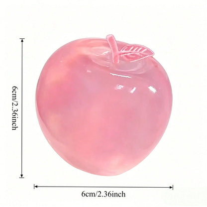 Transparent Apple Squishy Stress Relief Toy, Silky Soft Slow Rebound Fruit Squeeze Toy, Designed For Adults, Mini Portable Tactile Squeeze, Relieve Stress During Daily Work, Study And Indoor Rest