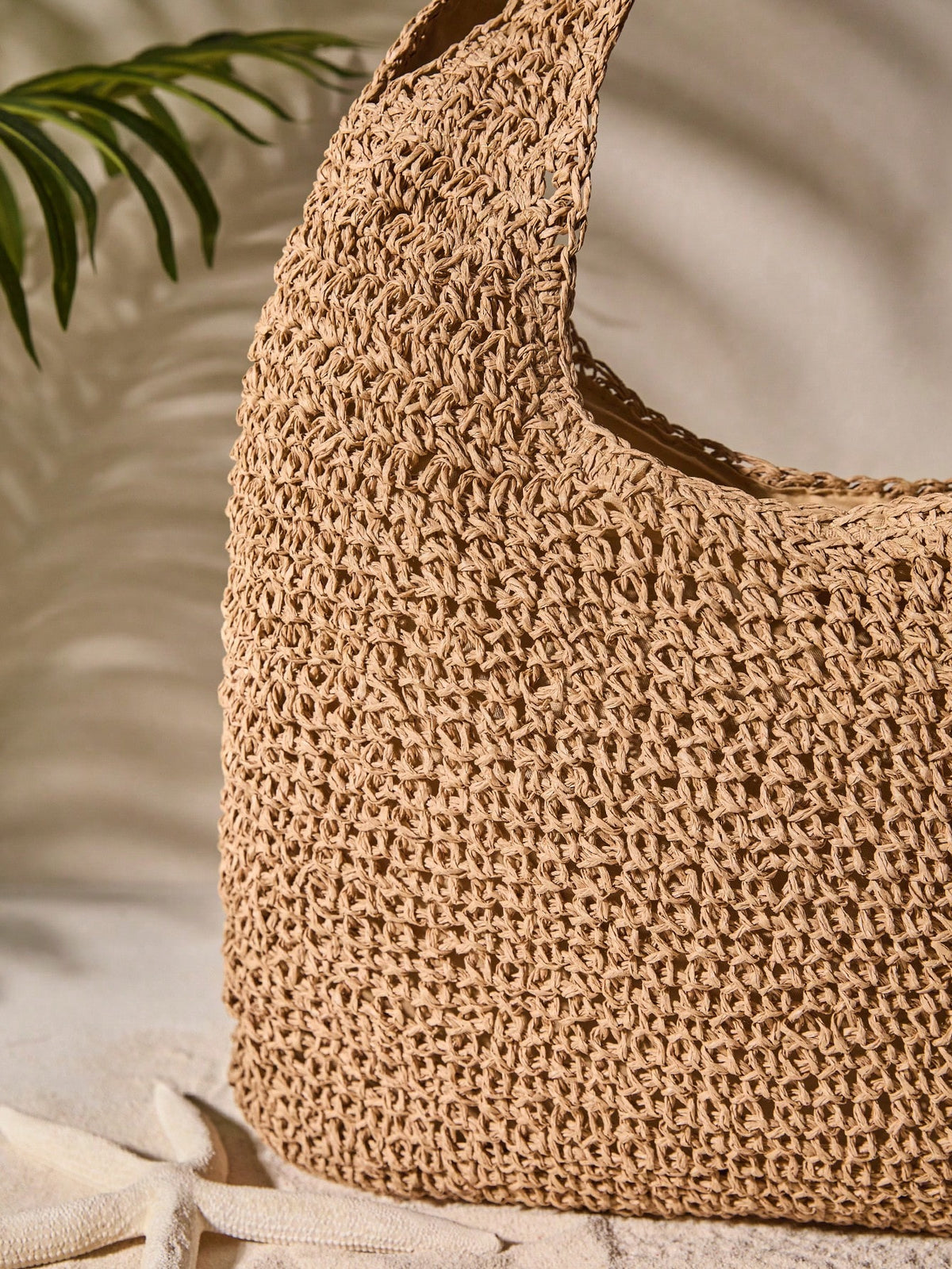 Tropiscape Medium Solid Color Double Handle, Perfect For Summer Travel Vacation, Straw Purse, Straw Beach Bag, Beach Necessities, Beach Essentials, Beach Stuff & Summer Essentials School Bag, Large Ca