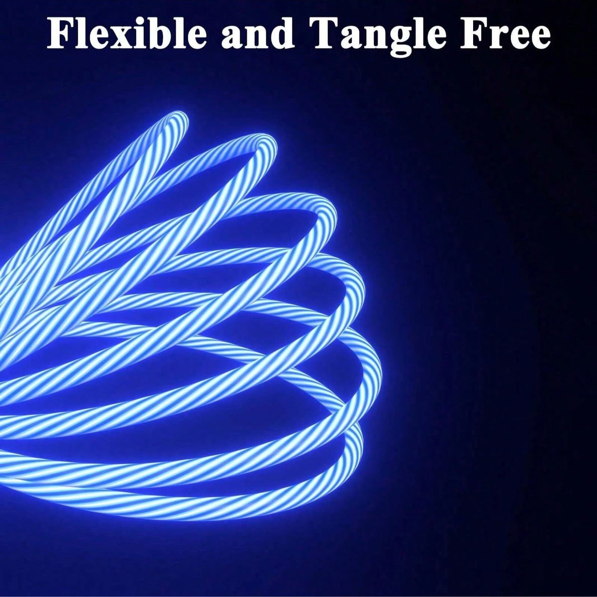 USB To Type-C LED Glowing Data Cable, Flowing Light Charging Cable, High-Speed Data Transfer Fast Charging Cable Compatible With Phone 17/Air/16 Pro Max/16 Pro/16 Plus/16/15/ Series Devices