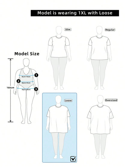 VCAY Plus Size Solid Color Round Neck Long Sleeve Split Hem Casual T-Shirt Fall
