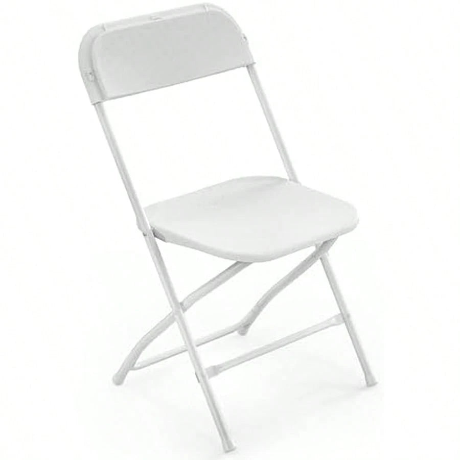 VINGLI 10 Pack Black Plastic Folding Chair, Indoor Outdoor Portable Stackable Commercial Seat With Steel Frame 350lb. Capacity For Events Office Wedding Party Picnic Kitchen Dining