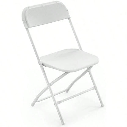 VINGLI 10 Pack Black Plastic Folding Chair, Indoor Outdoor Portable Stackable Commercial Seat With Steel Frame 350lb. Capacity For Events Office Wedding Party Picnic Kitchen Dining