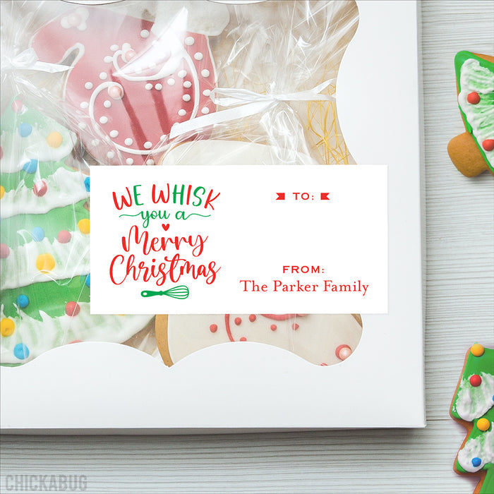 "We Whisk You a Merry Christmas" Gift Labels