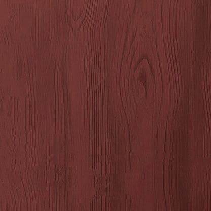 Retique It Weathered Finish Kit in Rustic Red, wood finishing swatch showing aged, weathered red wood effect.