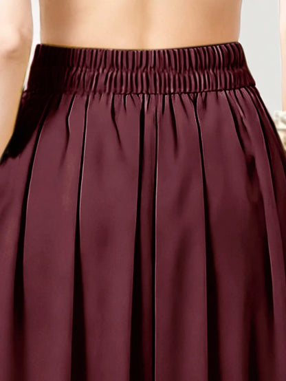 Women's Casual Solid Color Skirt, Summer Spring