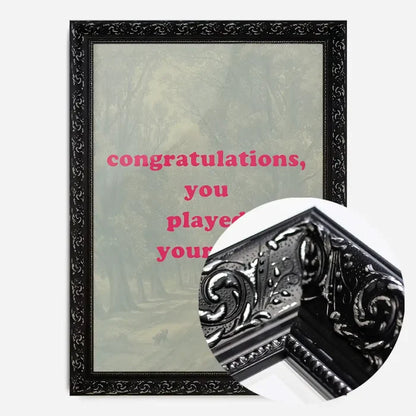 21x30cm | 8¼ x 11¾in / Black Ornate Frame