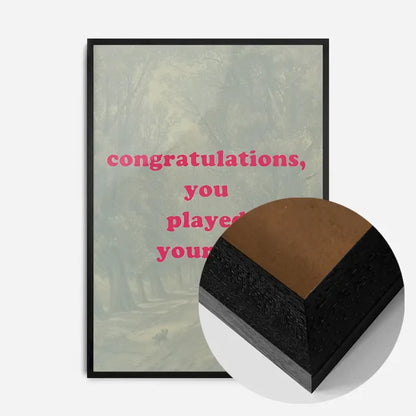 21x30cm | 8¼ x 11¾in / Black Wood Frame