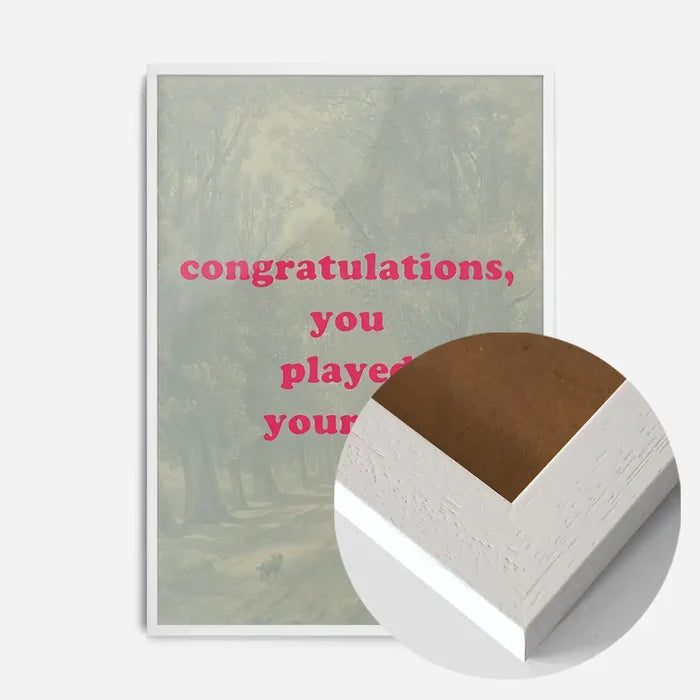 21x30cm | 8¼ x 11¾in / White Wood Frame
