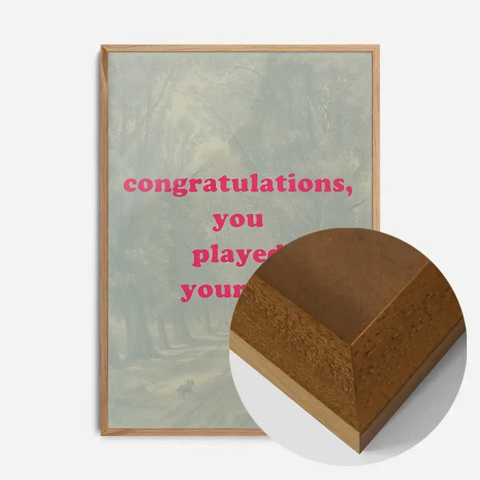 21x30cm | 8¼ x 11¾in / Oak Wood Frame