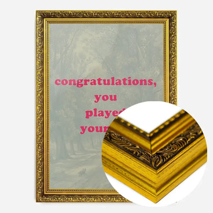 21x30cm | 8¼ x 11¾in / Gold Ornate Frame